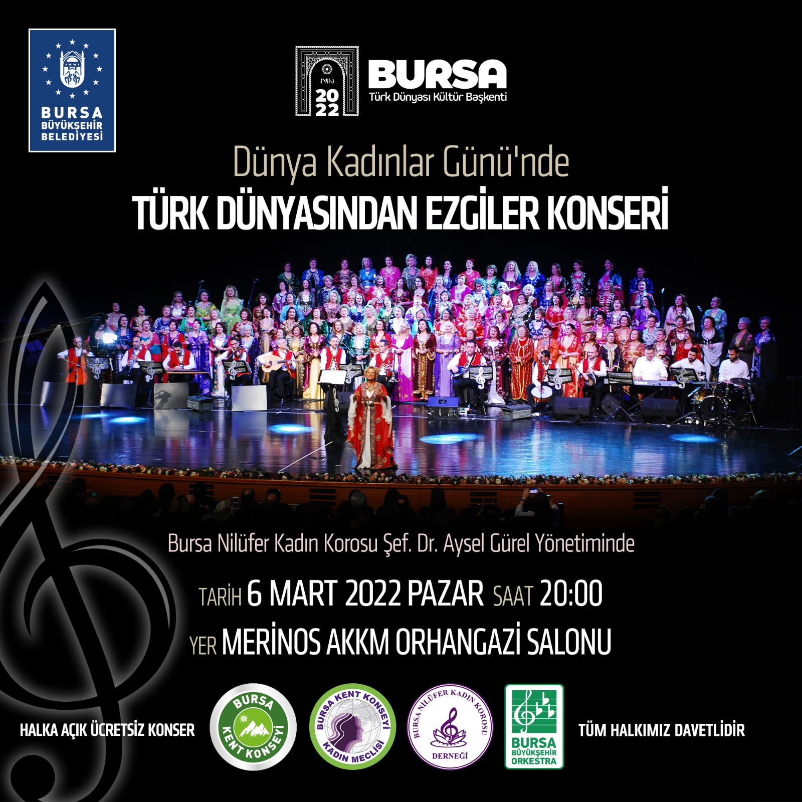 Dünya Kadınlar Günü'nde Türk Dünyasından Ezgiler Konseri